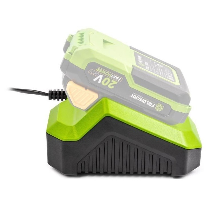 Chargeur rapide - FIELDMANN - Pour batterie 20V - Charge 2Ah en 30 min - Compatible 2Ah, 4Ah, 8Ah Chargeur rapide - FIELDMANN - Pour batterie 20V - Charge 2Ah en 30 min - Compatible 2Ah, 4Ah, 8Ah