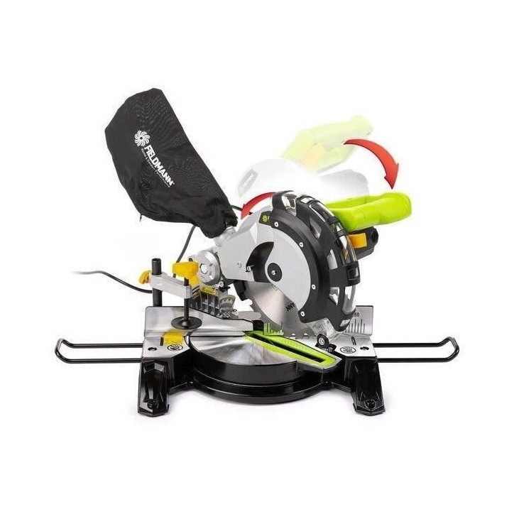 Scie a onglet - FIELDMANN - 1450 W - 210 mm - Bois - Vert Scie a onglet - FIELDMANN - 1450 W - 210 mm - Bois - Vert