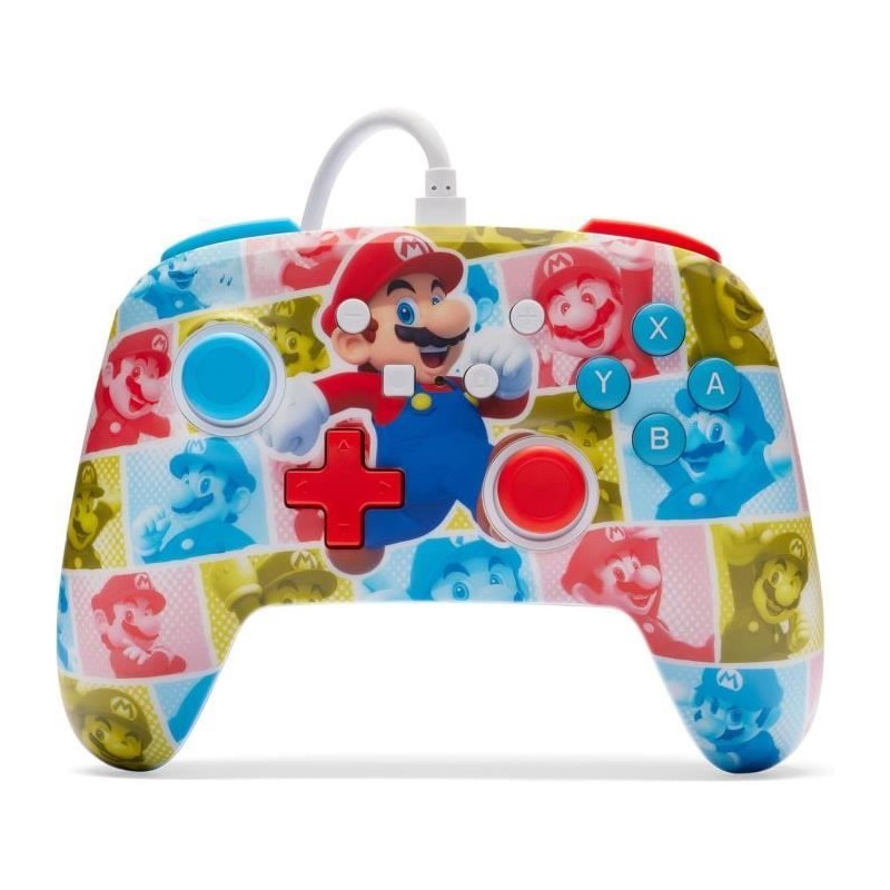 Manette Filaire - POWER A - Nintendo Switch - Mario Hero Reel Manette Filaire - POWER A - Nintendo Switch - Mario Hero Reel