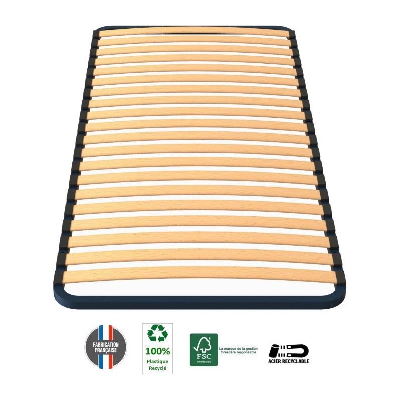 SEDAC Loysa Sommier 90x190 cm - Acier Bleu nuit SEDAC Loysa Sommier 90x190 cm - Acier Bleu nuit