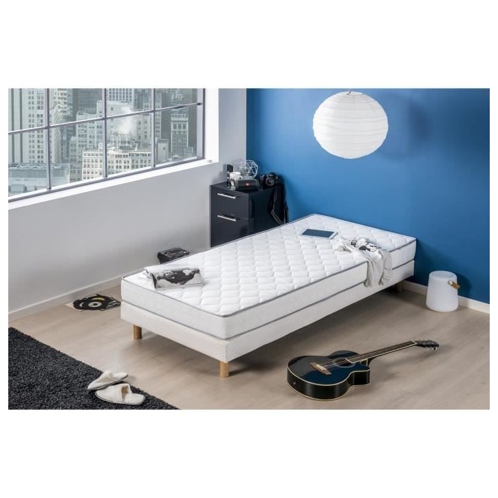 Matelas 90 x 200 DEKO DREAM - Epaisseur 16 cm - Mousse - Confort ferme - KIVA Matelas 90 x 200 DEKO DREAM - Epaisseur 16 cm - Mousse - Confort ferme - KIVA