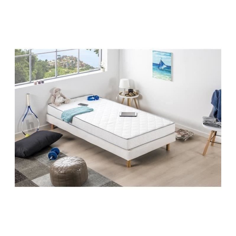 Matelas 90x190 cm - Mousse - Ferme 14 cm - 5 zones de confort - DEKO D Matelas 90x190 cm - Mousse - Ferme 14 cm - 5 zones de confort - DEKO D