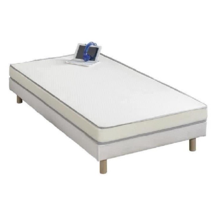 Matelas mousse 90 x 190 cm - DEKO DREAM Huopa - Mousse - Confort ferme - 10 cm - Fabrication européenne Matelas mousse 90 x 190 cm - DEKO DREAM Huopa - Mousse - Confort ferme - 10 cm - Fabrication européenne
