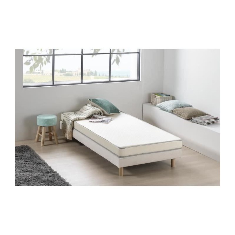 DEKO DREAM Matelas mousse 90 x 190 cm - Confort ferme - Epaisseur 12 c DEKO DREAM Matelas mousse 90 x 190 cm - Confort ferme - Epaisseur 12 c