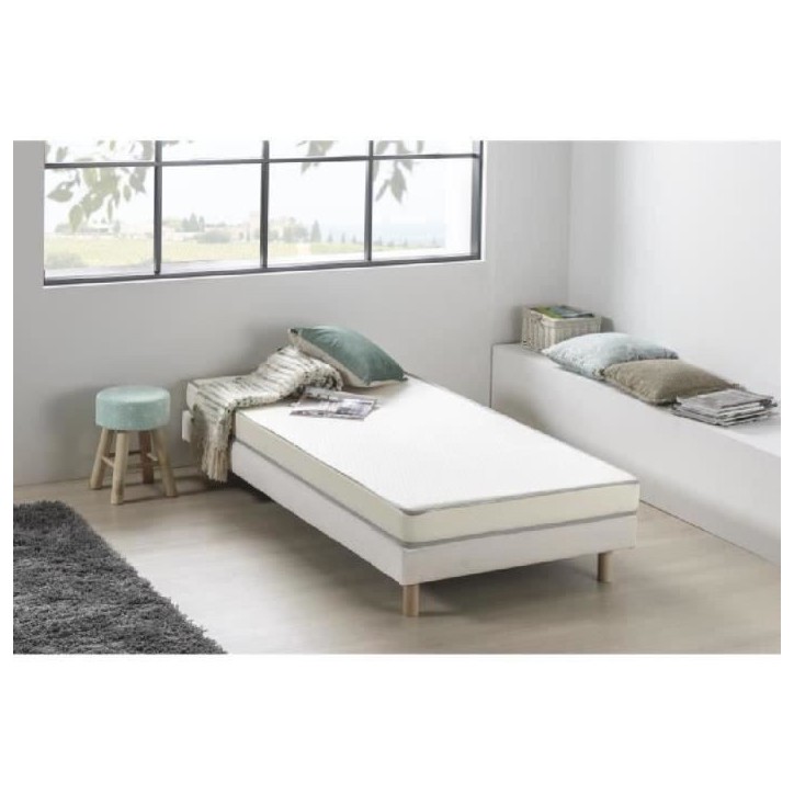 Matelas mousse 90 x 200 cm - DEKO DREAM Kietoa - Confort ferme - Epaisseur 12 cm - Livré roulé Matelas mousse 90 x 200 cm - DEKO DREAM Kietoa - Confort ferme - Epaisseur 12 cm - Livré roulé