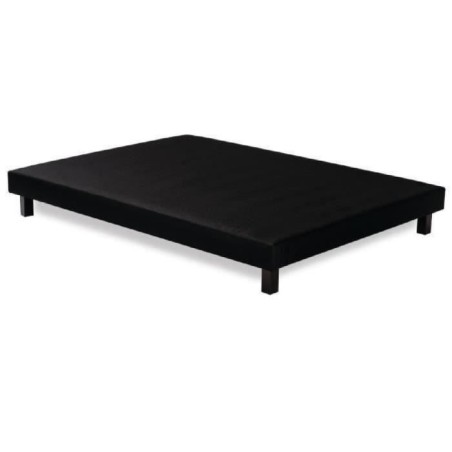 Sommier tapissier 160x200 cm - Noir - Pieds inclus - DEKO DREAM Rakenne