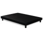 Sommier tapissier 160x200 cm - Noir - Pieds inclus - DEKO DREAM Rakenne