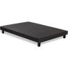 Sommier tapissier a lattes 140 x 190 - Bois massif gris anthracite + p