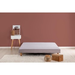 DEKO DREAM Rakenne Sommier tapissier a lattes 140 x 190 cm - Bois mass