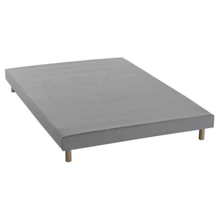 DEKO DREAM Rakenne Sommier tapissier a lattes 140 x 190 cm - Bois massif gris + Pieds DEKO DREAM Rakenne Sommier tapissier a lattes 140 x 190 cm - Bois massif gris + Pieds