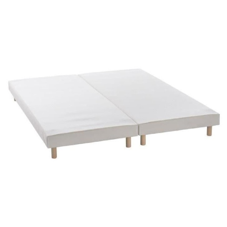DEKO DREAM Rakenne - Sommiers tapissiers a lattes x 2 - 180 x 200 - Bois massif blanc + pieds DEKO DREAM Rakenne - Sommiers tapissiers a lattes x 2 - 180 x 200 - Bois massif blanc + pieds