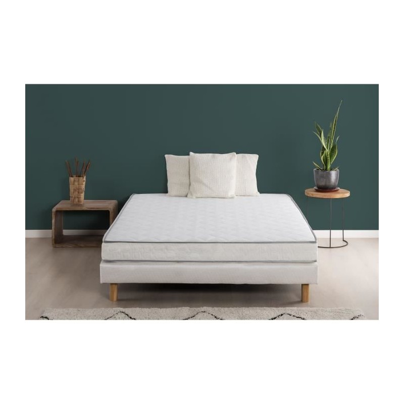 Ensemble matelas + sommier 140 x 190cm - Mousse a mémoire de forme - Ensemble matelas + sommier 140 x 190cm - Mousse a mémoire de forme -