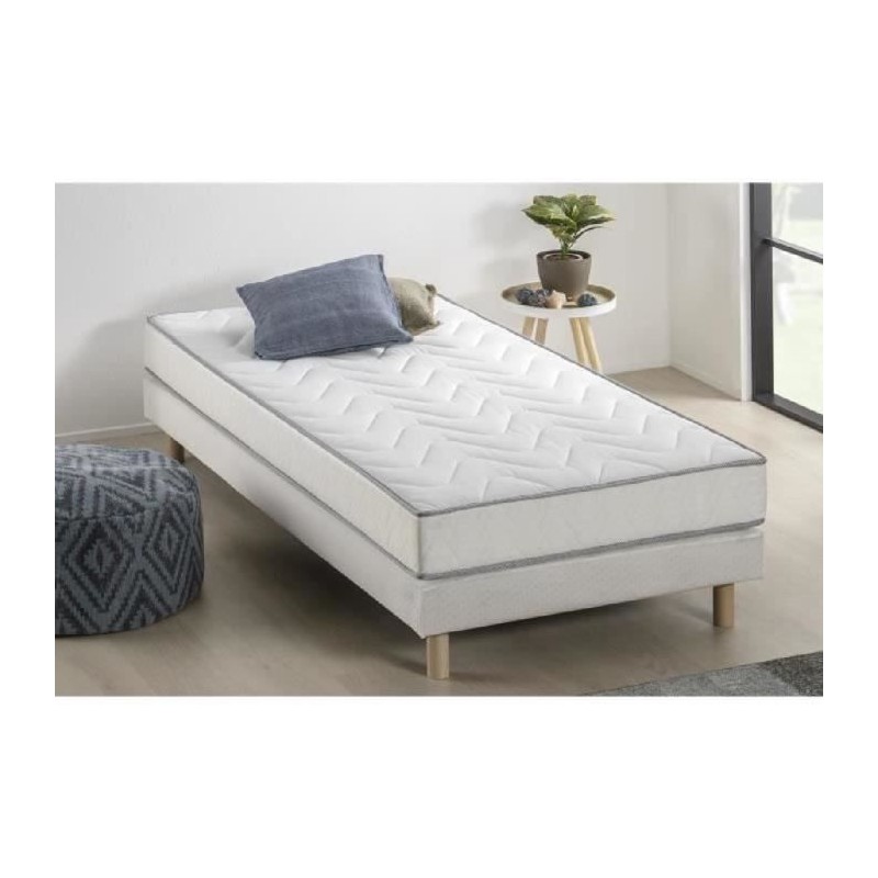 Ensemble matelas + sommier UNELMA 90 x 190 - 5 zones et mémoire de fo Ensemble matelas + sommier UNELMA 90 x 190 - 5 zones et mémoire de fo