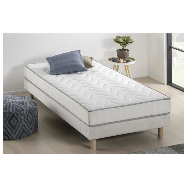 Ensemble matelas + sommier UNELMA 90 x 190 - 5 zones et mémoire de forme - 16 cm - DEKO DREAM