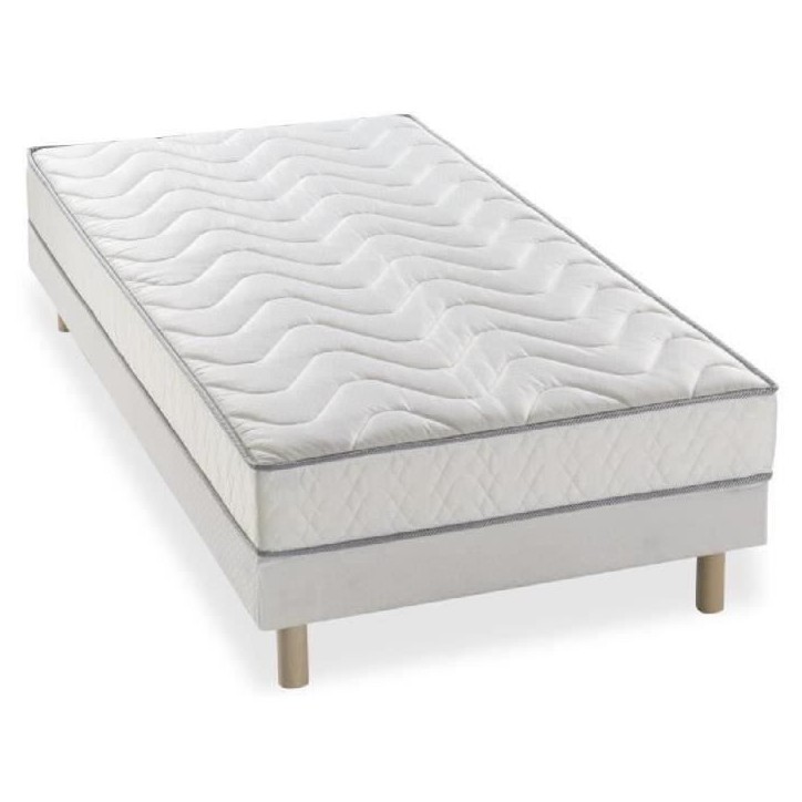 Ensemble matelas + sommier UNELMA 90 x 190 - 5 zones et mémoire de forme - 16 cm - DEKO DREAM