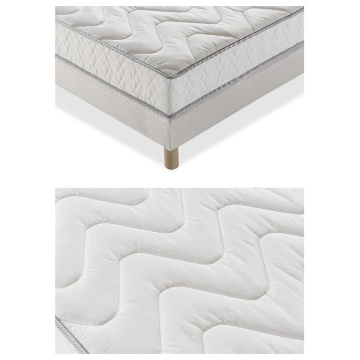 Ensemble matelas + sommier UNELMA 90 x 190 - 5 zones et mémoire de forme - 16 cm - DEKO DREAM