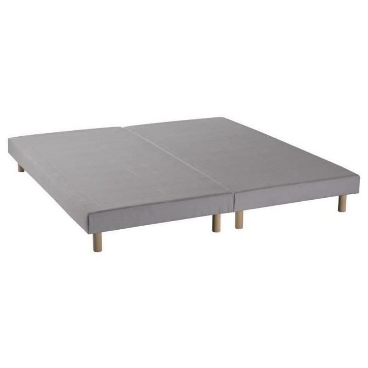 DEKO DREAM Rakenne - Sommiers tapissiers a lattes 2x90x200 - Bois massif gris + pieds DEKO DREAM Rakenne - Sommiers tapissiers a lattes 2x90x200 - Bois massif gris + pieds