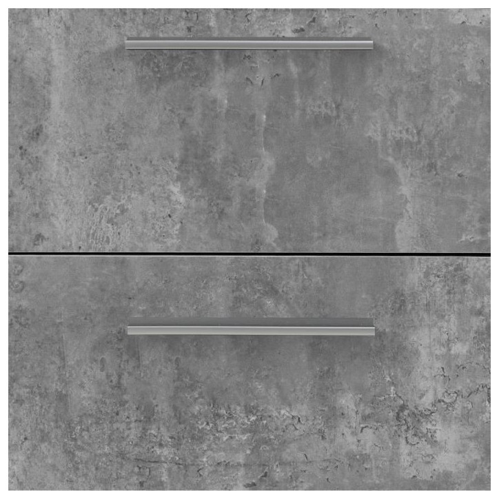 Buffet bas - Panneaux de particules - Blanc et décor gris béton - 4 portes + 3 tiroirs - L 179 x P 42 x H 74,5 cm Buffet bas - Panneaux de particules - Blanc et décor gris béton - 4 portes + 3 tiroirs - L 179 x P 42 x H 74,5 cm