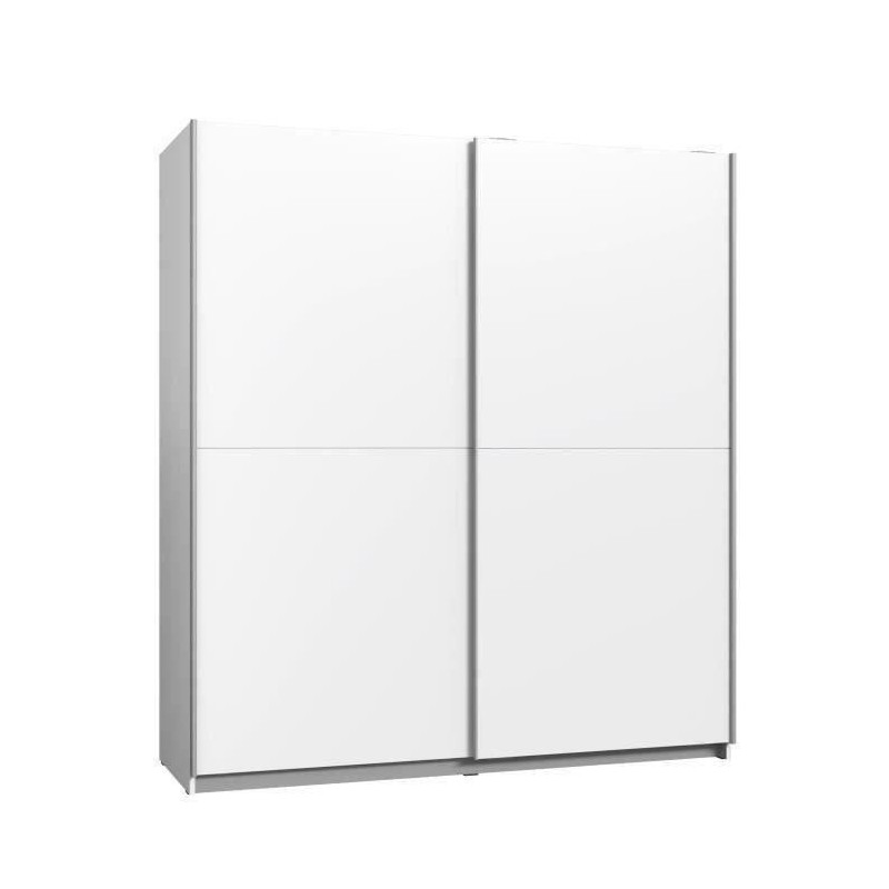 Armoire 2 portes coulissantes - Panneaux de particules - Blanc - L 170 Armoire 2 portes coulissantes - Panneaux de particules - Blanc - L 170