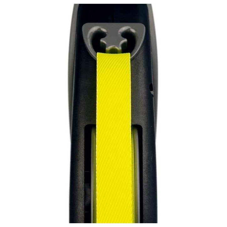 Laisse enrouleur Flexi Neon Giant - FLEXI - GT3-210-S-NEO-12 - Noir et jaune - Pour chiens jusqu'a 50 kg