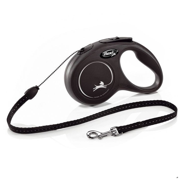 Laisse - FLEXI - New Classic M Cord - 5 metres de longueur - Pour chiens jusqu'a 20 kg - Noir Laisse - FLEXI - New Classic M Cord - 5 metres de longueur - Pour chiens jusqu'a 20 kg - Noir