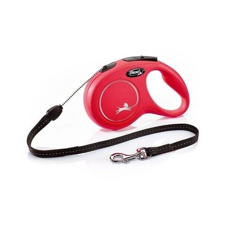 Laisse New Classic S Cord 8 m red Flexi CL10C8-251-R-20