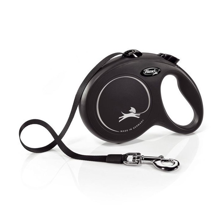 Laisse Flexi Collection Sangle S - FLEXI - CL10T5-251-S-20 - Noir - Pour chiens jusqu'a 15 kg Laisse Flexi Collection Sangle S - FLEXI - CL10T5-251-S-20 - Noir - Pour chiens jusqu'a 15 kg