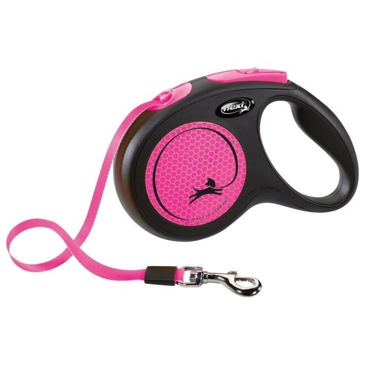 Laisse sangle - TRIXIE - 209326 - flexi New NEON - 5 m - Rose fluo Laisse sangle - TRIXIE - 209326 - flexi New NEON - 5 m - Rose fluo