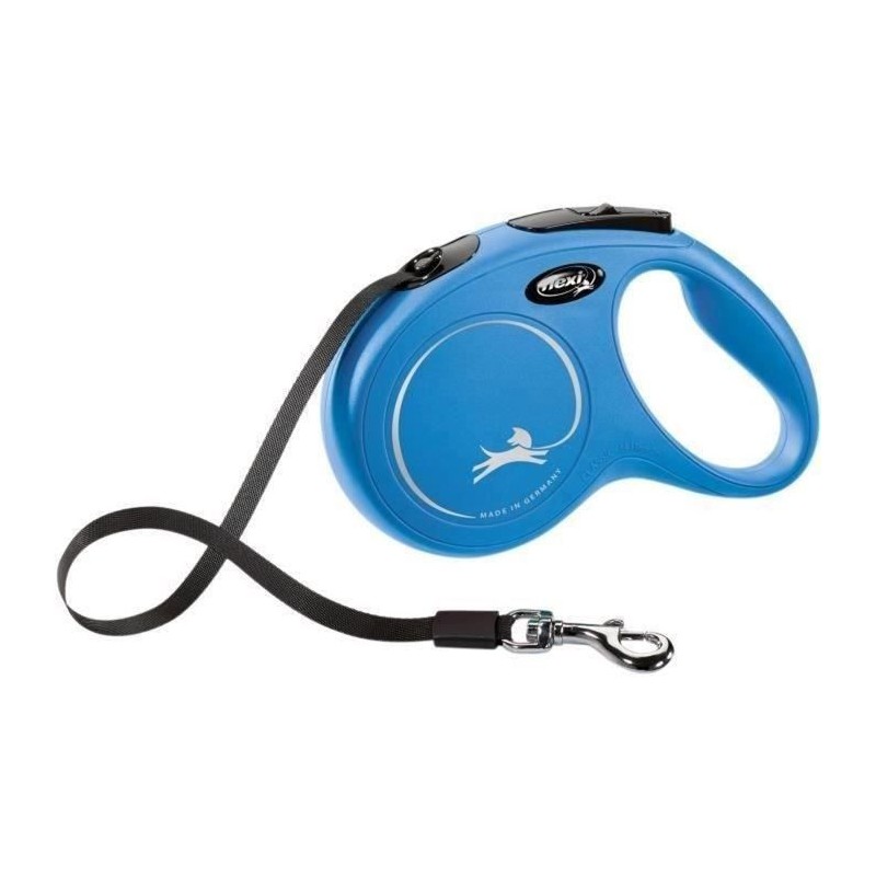 Laisse enrouleur FLEXI New CLASSIC - Taille M - 5m - Bleu pour chien j Laisse enrouleur FLEXI New CLASSIC - Taille M - 5m - Bleu pour chien j