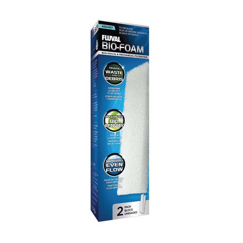 FLUVAL 2 blocs de mousses 406 - Pour aquarium FLUVAL 2 blocs de mousses 406 - Pour aquarium