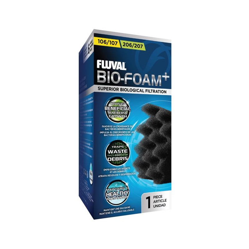 Bloc de Bio-Foam FLUVAL - Mousse bio et mécanique pour aquariums d'ea Bloc de Bio-Foam FLUVAL - Mousse bio et mécanique pour aquariums d'ea