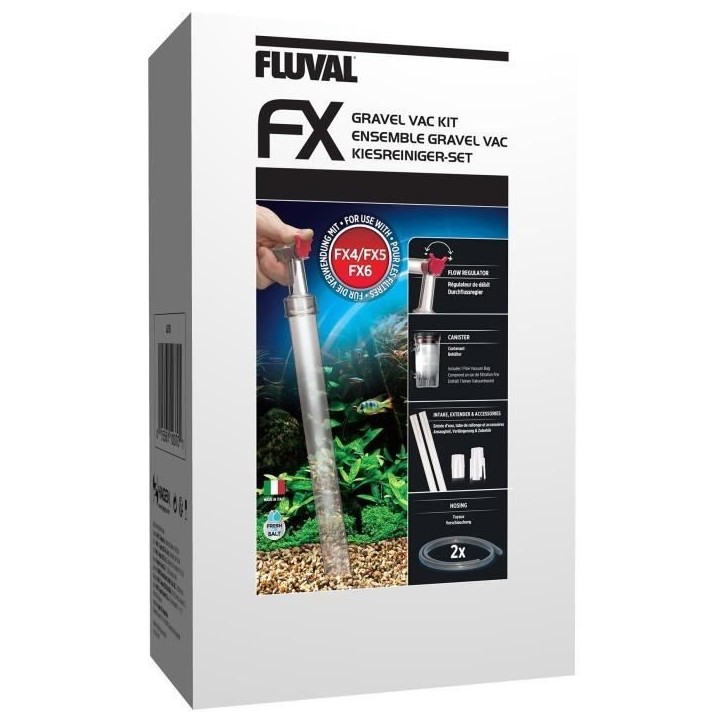 Kit de nettoyage de gravier d'aquarium - FLUVAL - FX - Compatible filtres extérieurs FX4 et FX6 (2eme génération)
