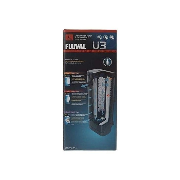 Filtre intérieur U3 Débit Max 600 L/H aquarium