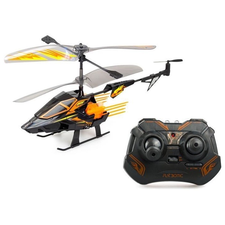 Hélicoptere Télécommandé - FLYBOTIC - Helico Hover Blast - 23 cm - orange et noir - des 8 ans Hélicoptere Télécommandé - FLYBOTIC - Helico Hover Blast - 23 cm - orange et noir - des 8 ans