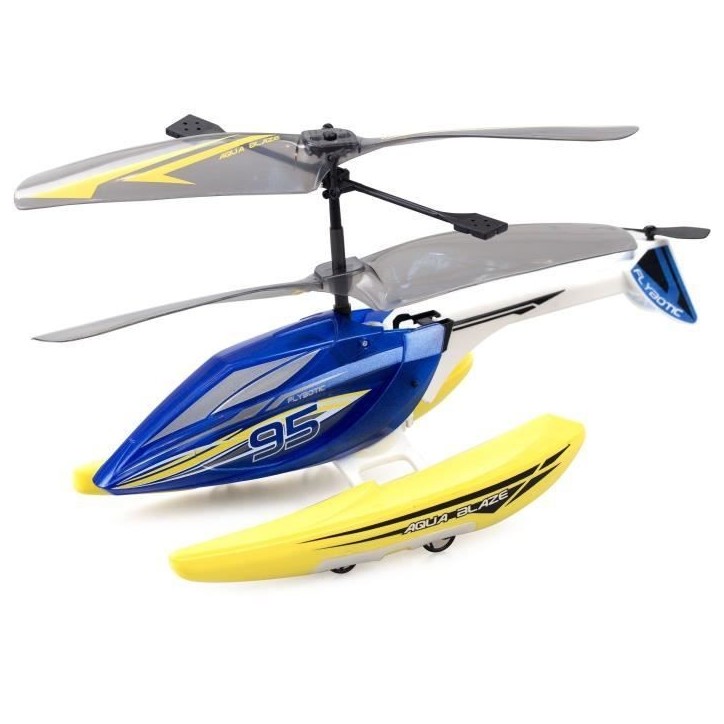 Hélicoptere Télécommandé - FLYBOTIC - Helico Aqua Blaze - 19 -5 cm - jaune et noir - des 8 ans Hélicoptere Télécommandé - FLYBOTIC - Helico Aqua Blaze - 19 -5 cm - jaune et noir - des 8 ans