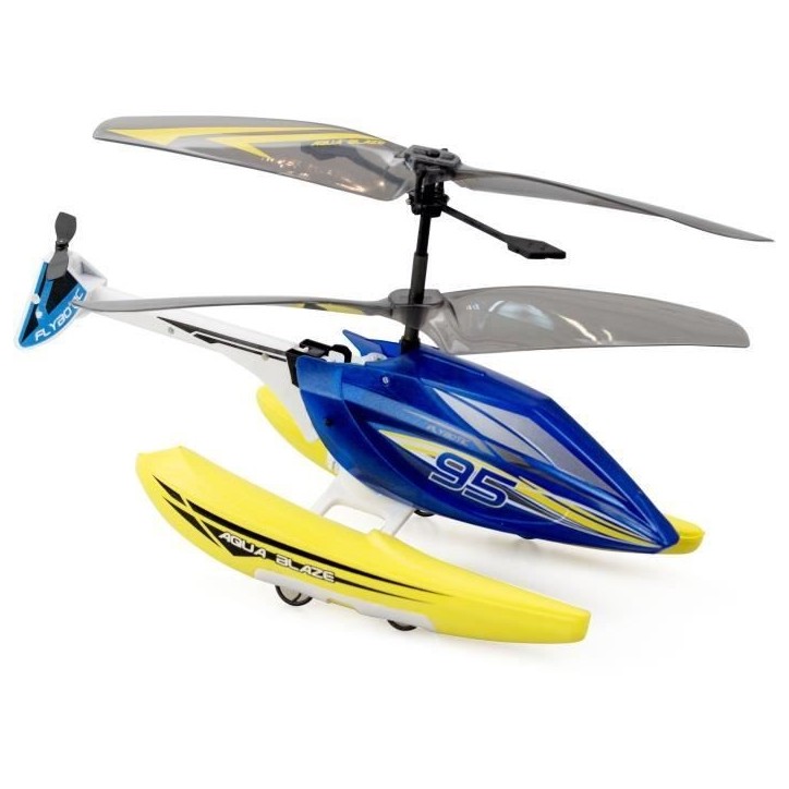 Hélicoptere Télécommandé - FLYBOTIC - Helico Aqua Blaze - 19 -5 cm - jaune et noir - des 8 ans Hélicoptere Télécommandé - FLYBOTIC - Helico Aqua Blaze - 19 -5 cm - jaune et noir - des 8 ans