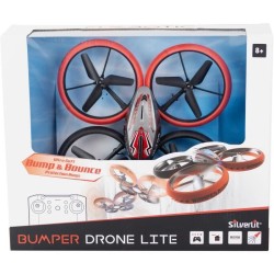 Drone Télécommandé - FLYBOTIC - Bumper Drone Lit - 17 cm - rouge et