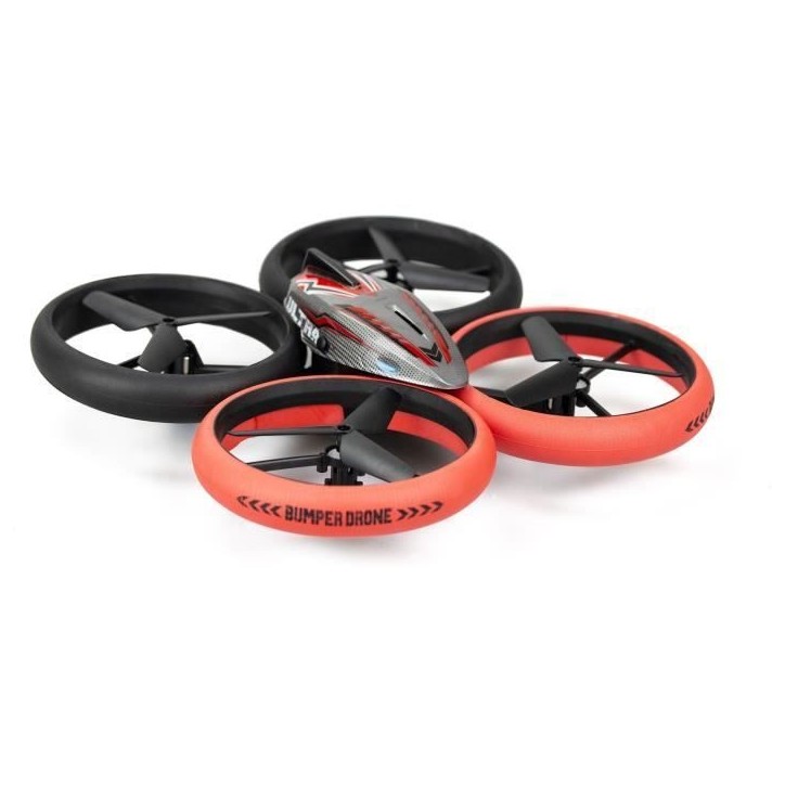 Drone Télécommandé - FLYBOTIC - Bumper Drone Lit - 17 cm - rouge et noir - des 8 ans Drone Télécommandé - FLYBOTIC - Bumper Drone Lit - 17 cm - rouge et noir - des 8 ans