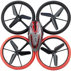 Drone Télécommandé - FLYBOTIC - Bumper Drone Lit - 17 cm - rouge et