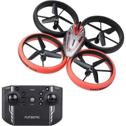 Drone Télécommandé - FLYBOTIC - Bumper Drone Lit - 17 cm - rouge et