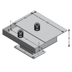 Table Basse - Bout de canapé - mélamine Gris Béton et Blanc L100 x