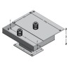 Table Basse - Bout de canapé - mélamine Gris Béton et Blanc L100 x