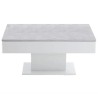 Table Basse - Bout de canapé - mélamine Gris Béton et Blanc L100 x