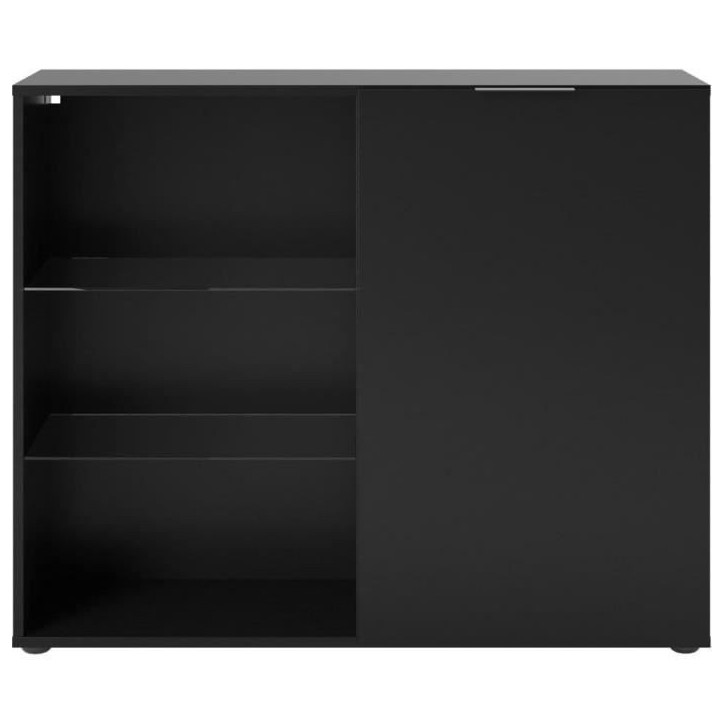 Petit meuble de rangement - Décor noir - L99,1 x H81,3 x P31,5 cm - Fabriqué en Allemagne Petit meuble de rangement - Décor noir - L99,1 x H81,3 x P31,5 cm - Fabriqué en Allemagne