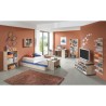 Lit gigogne pour un double couchage - Décor chene - L94,6 x H50,5 x P