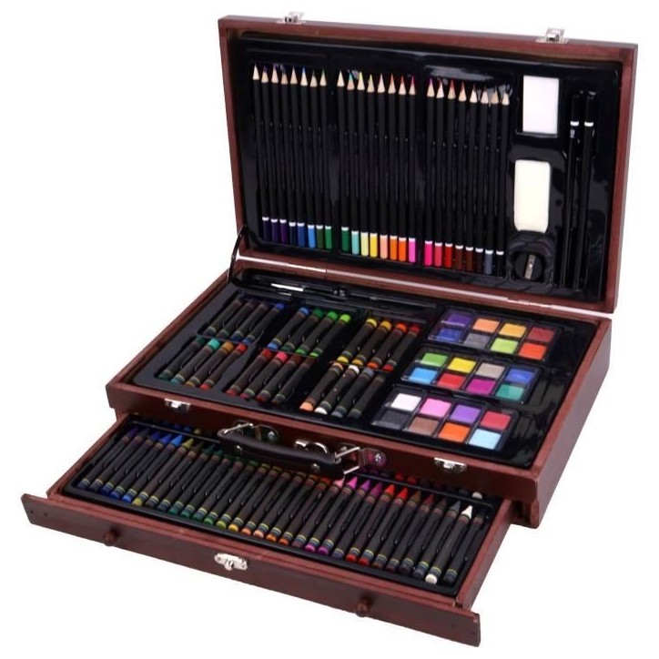 Mallette XXL De 140 Pieces - MAIN D'ARTISTE- Boite a Dessin - Activités Manuelles - Kit Complet - Art Plastiques Mallette XXL De 140 Pieces - MAIN D'ARTISTE- Boite a Dessin - Activités Manuelles - Kit Complet - Art Plastiques