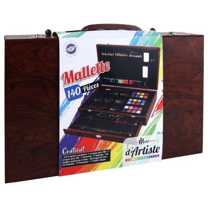 Mallette XXL De 140 Pieces - MAIN D'ARTISTE- Boite a Dessin - Activités Manuelles - Kit Complet - Art Plastiques Mallette XXL De 140 Pieces - MAIN D'ARTISTE- Boite a Dessin - Activités Manuelles - Kit Complet - Art Plastiques