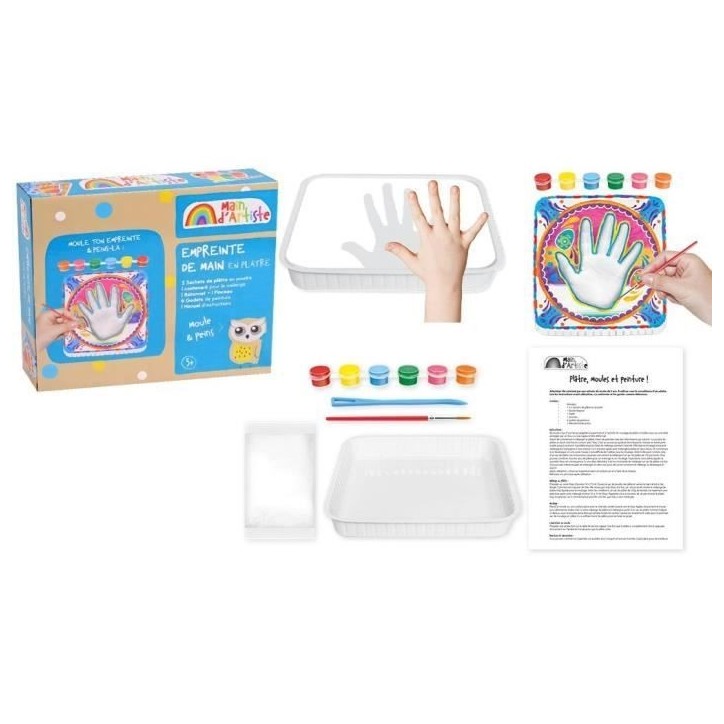 Kit de création empreinte de la main - Loisir Créatif - MAIN D'ARTISTE - Des 5 ans Kit de création empreinte de la main - Loisir Créatif - MAIN D'ARTISTE - Des 5 ans