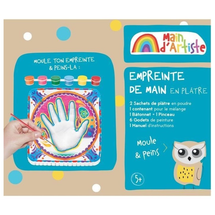 Kit de création empreinte de la main - Loisir Créatif - MAIN D'ARTISTE - Des 5 ans Kit de création empreinte de la main - Loisir Créatif - MAIN D'ARTISTE - Des 5 ans