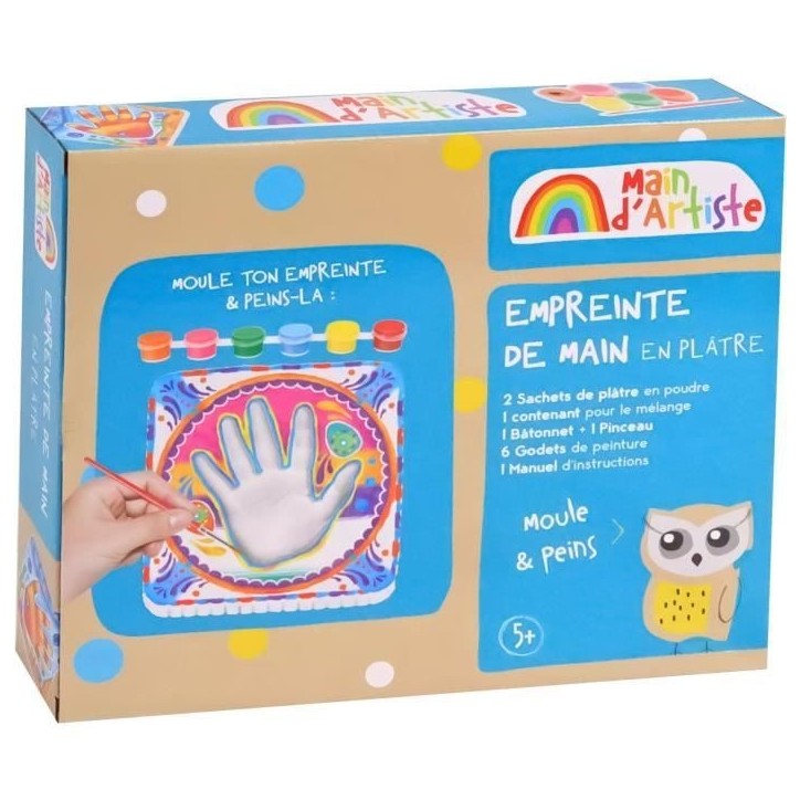 Kit de création empreinte de la main - Loisir Créatif - MAIN D'ARTISTE - Des 5 ans Kit de création empreinte de la main - Loisir Créatif - MAIN D'ARTISTE - Des 5 ans